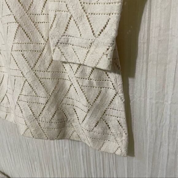 Banana Republic Geo Lace Sweatshirt Cream Size Small - Picture 4 of 13